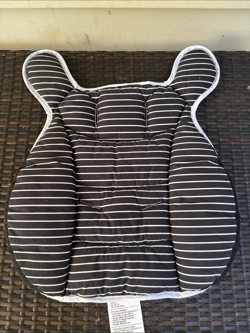 Striped Black Baby Seat Cushion - Kids Accessories
